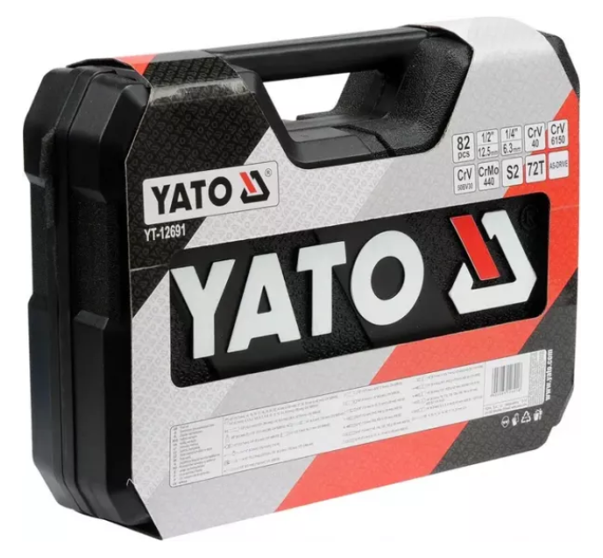 Набір інструментів з ключами 82 ел. YATO YT-12691