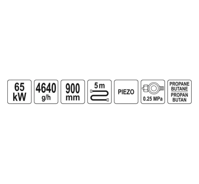 Покрівельний пальник 900 мм з комплектом YATO YT-36741