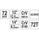 Набір інструментів 72 предмети YATO YT-38782