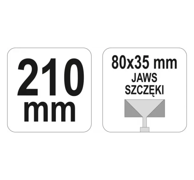 Щипці для формування профілів 210 мм, 80×35 мм YATO YT-5141