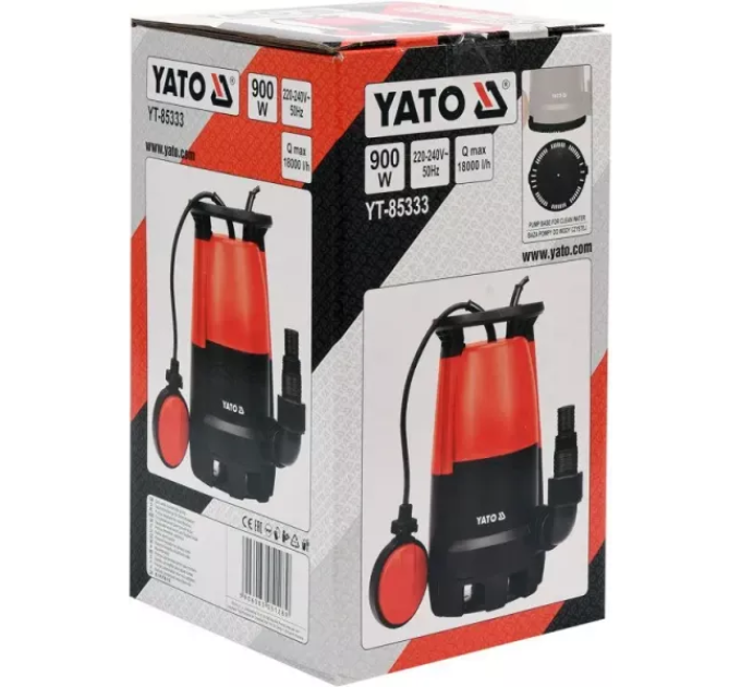 Занурювальний насос 900 Вт YATO YT-85333