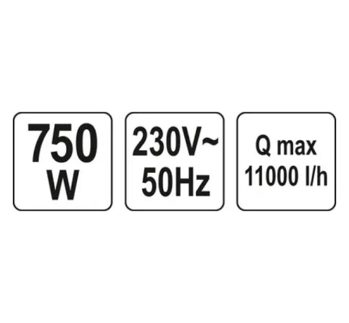Занурювальний насос INOX 750 Вт YATO YT-85341