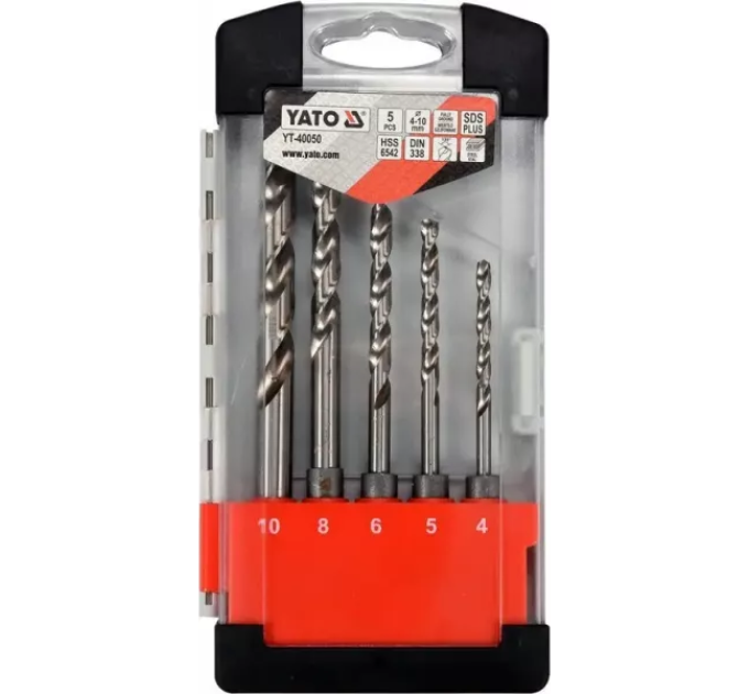 Свердла по металу HSS 5 шт SDS+ YATO YT-40050 D-4
