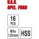 Ремкомплект різьблення супорта Ford/Opel/VAG 16 ел YATO YT-17700 A-3