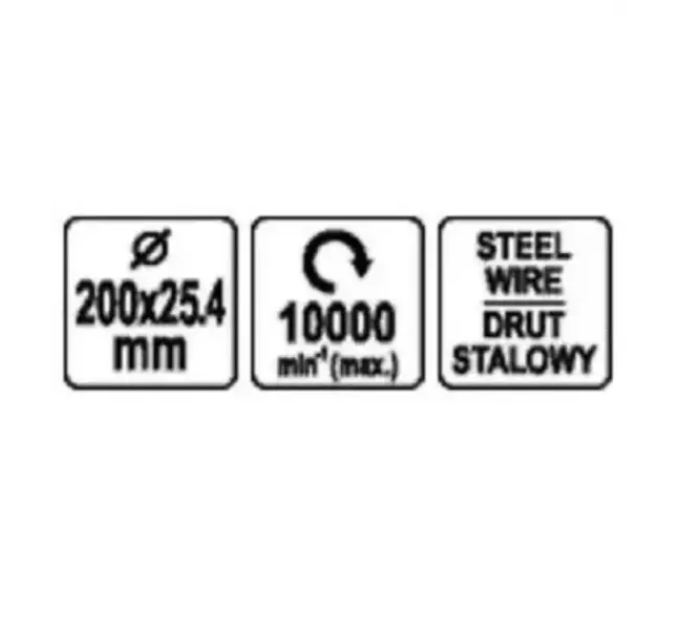 Проволочная щетка для кос и триммеров YATO YT-85142 D-5