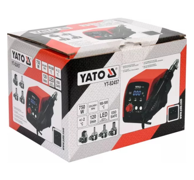Повітряна паяльна станція 750 Вт YATO YT-82457 I-3