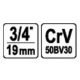 Перехідник ударний з 3/4" (F) на 1/2" (M) YATO YT-11671 D-5