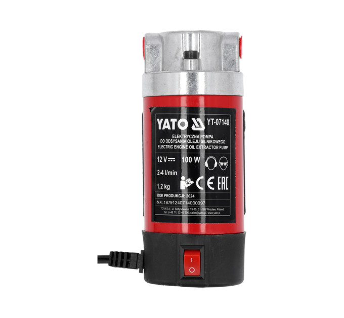 Насос для відкачування оливи з електродвигуна 12v YT-07140 F-2