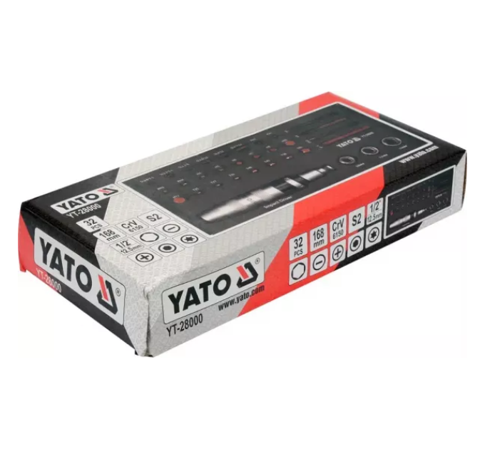 Набір ударних викруток з головками 32 шт YATO YT-28000    D-5