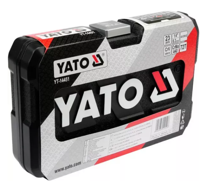 Набір торцевих головок 23 предмета YATO YT-14451 A-2