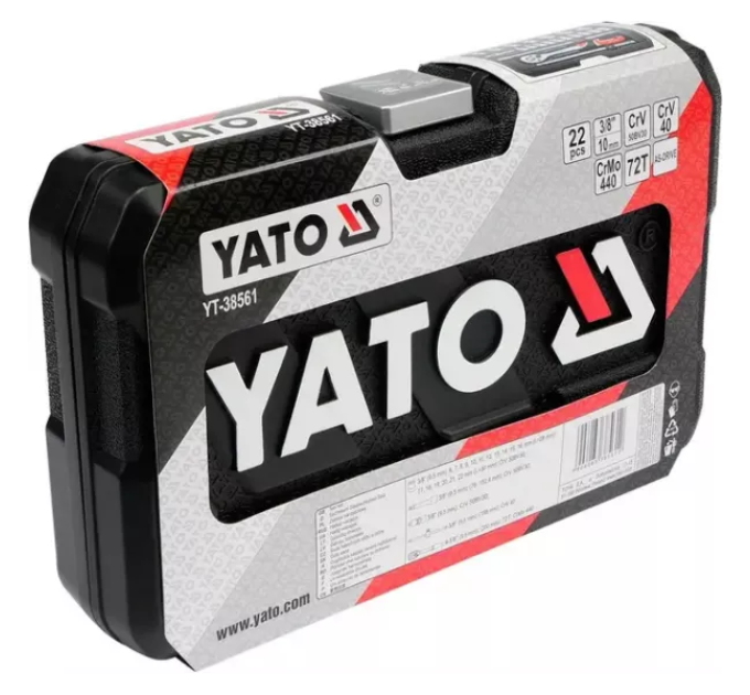 Набір торцевих головок 22 ел. YATO YT-38561 А-2