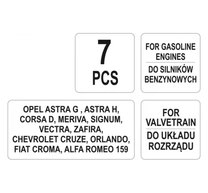 Набір ключів для розподілу/установки фаз OPEL YATO YT-06005 А-4