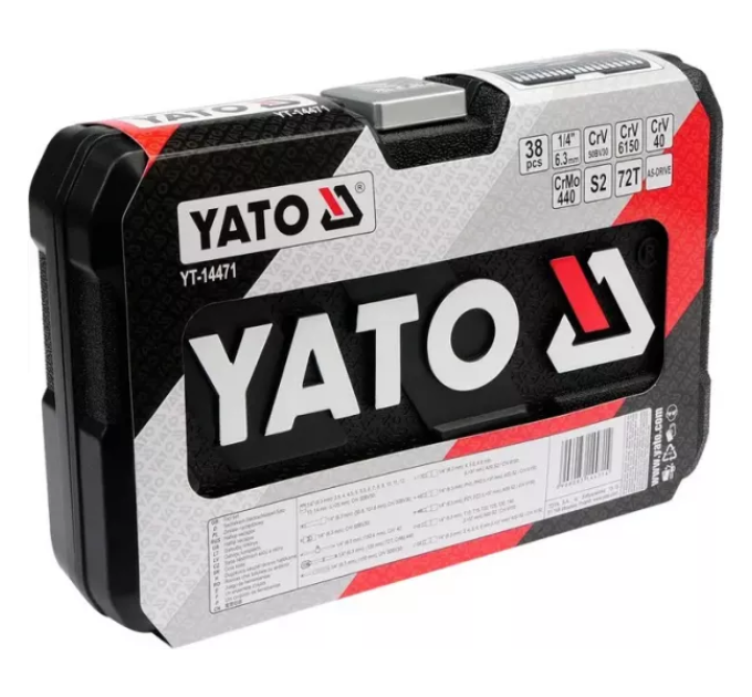 Набір інструменту з головками і насадками YATO YT-14471