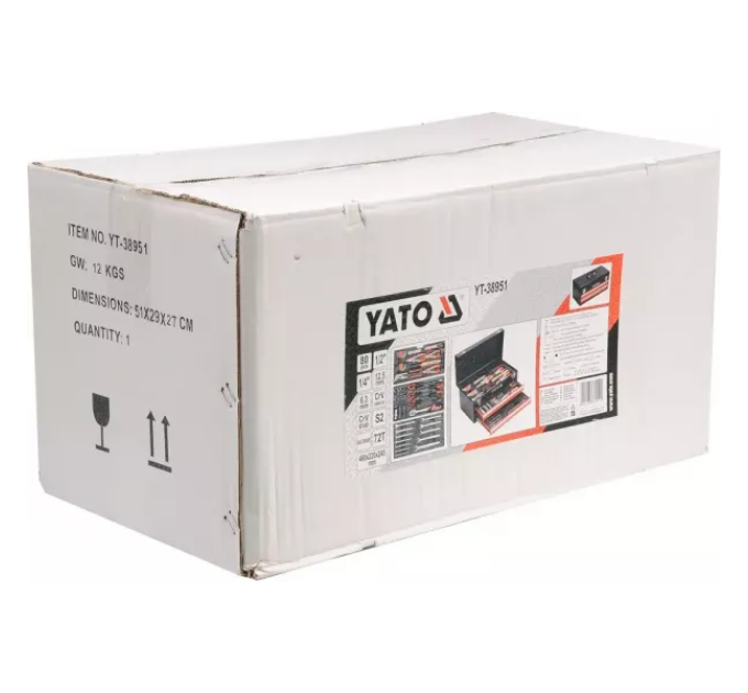 Набір інструментів у ящику з висувними полками YATO YT-38951
