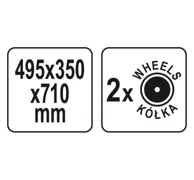 Набір з 2 ящиків для інструментів на колесах YATO YT-09160 C-1