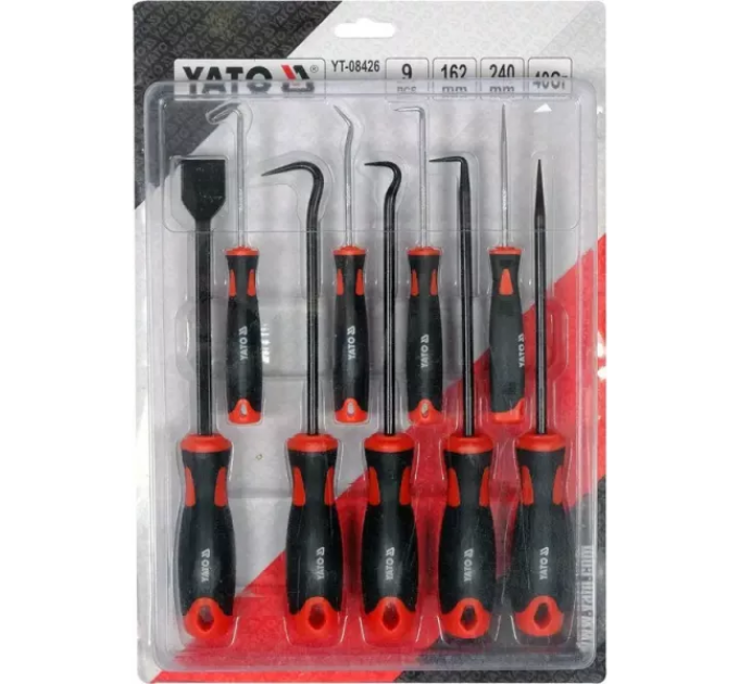 Набір гачків із ручкою 9 шт YATO YT-08426 B-3