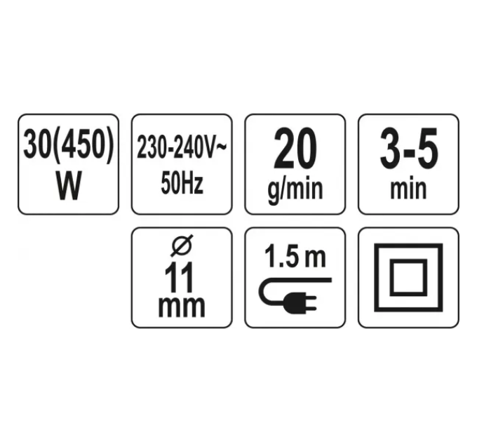 Клейовий пістолет 450 Вт YATO YT-82403