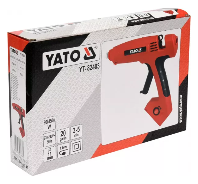 Клейовий пістолет 450 Вт YATO YT-82403