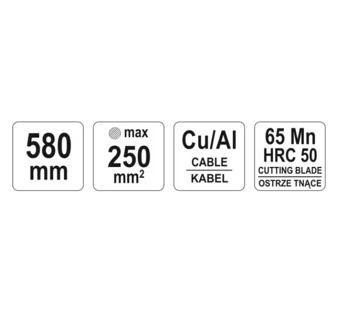 Кабелеріз 580 мм YATO YT-18611