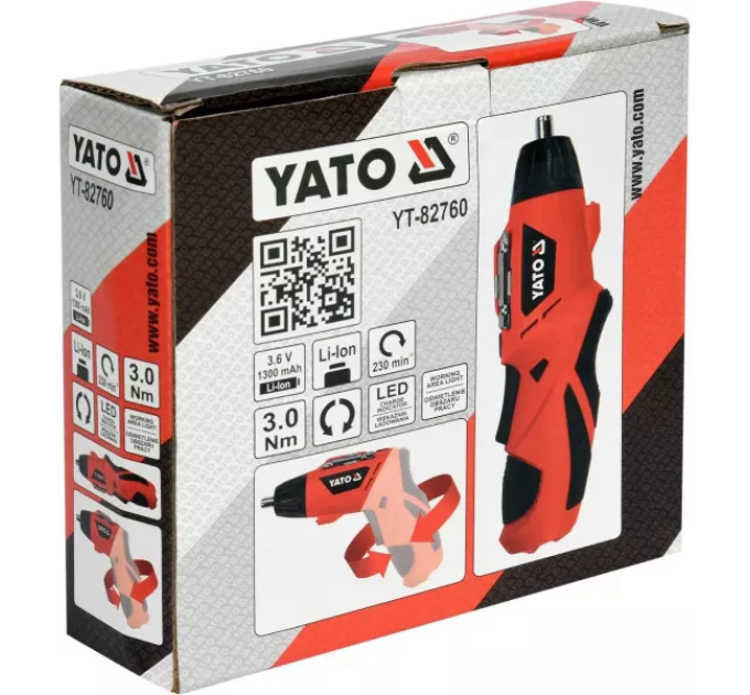 Викрутка акумуляторна 3,6 вольт YATO YT-82760 B-4