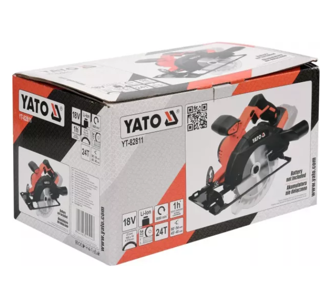 Акумуляторна циркулярна пила YATO YT-82811 A-1