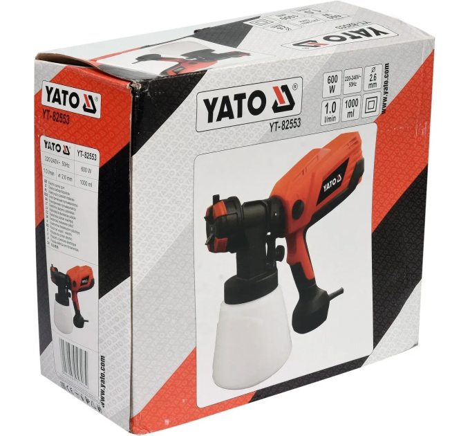 Краскопульт електричний 600 Вт YATO YT-82553