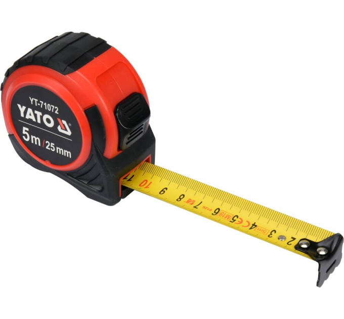Рулетка сталева 5м х 25мм YATO YT-71072