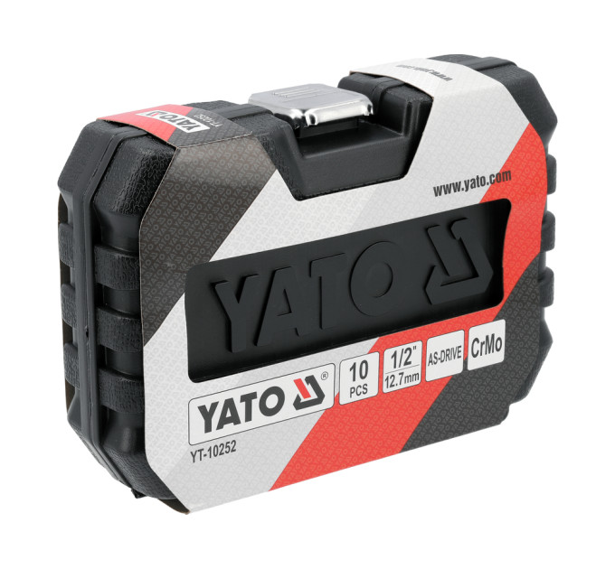 Набір коротких ударних головок 1/2 дюйма 10 шт. YATO YT-10252